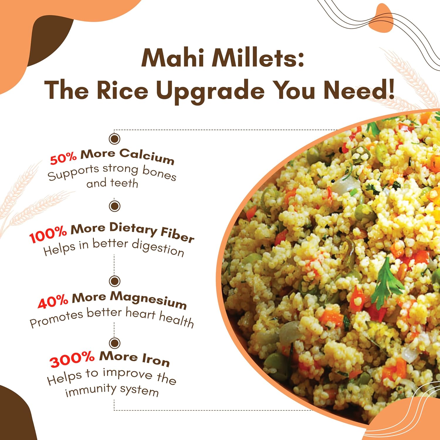 Mahi Organix Unpolished Little, Foxtail, Kodo & Barnyard Millets Combo Pack 2 kg | Gluten Free | Millet Rice | 100% Natural | Shridhanya Positive Millets | Pack of 4, 500g Each - Image 4
